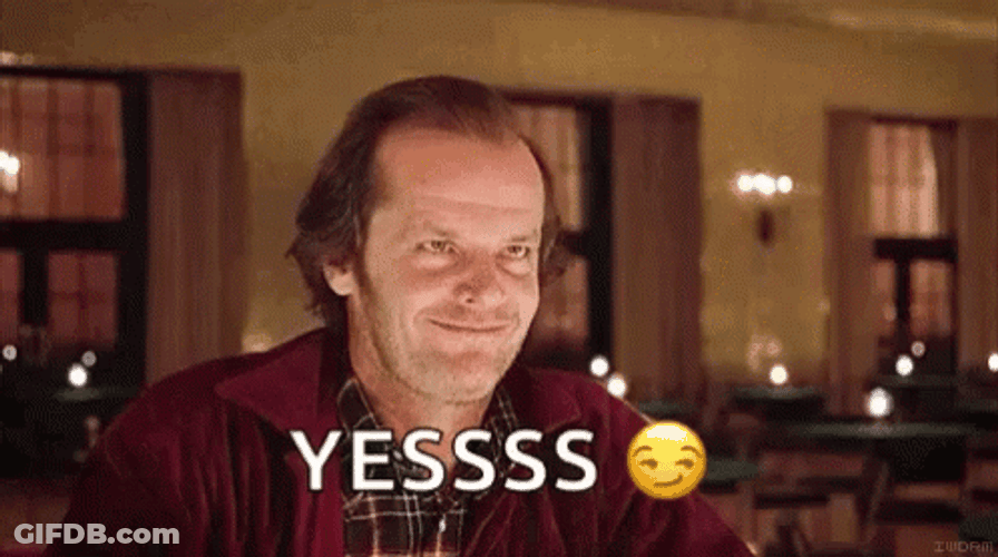 Jack Nicholson Nodding Yes Meme The Shining GIF