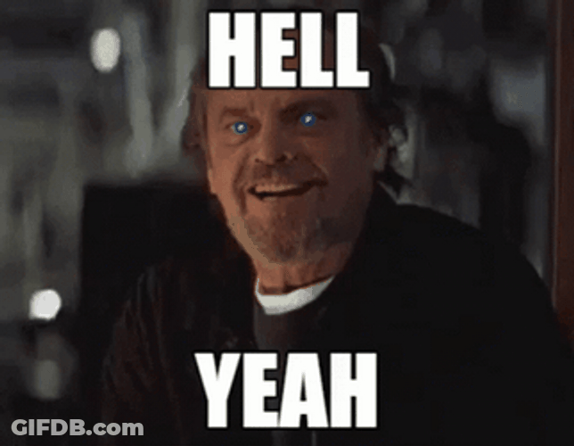 Jack Nicholson Scary Hell Yeah Brother GIF