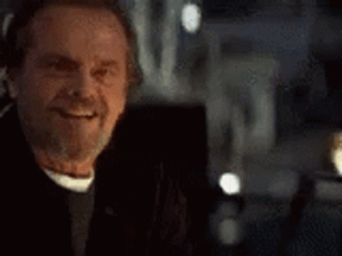 Jack Nicholson Slow Motion Nodding GIF
