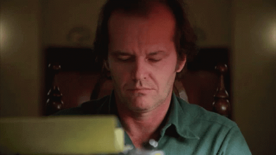 Jack Nicholson Typing GIF