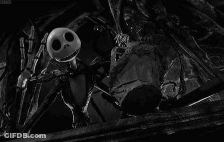 Jack Skellington Black And White Photo GIF
