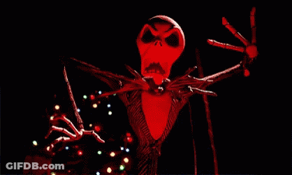 Jack Skellington Glowing In The Dark GIF