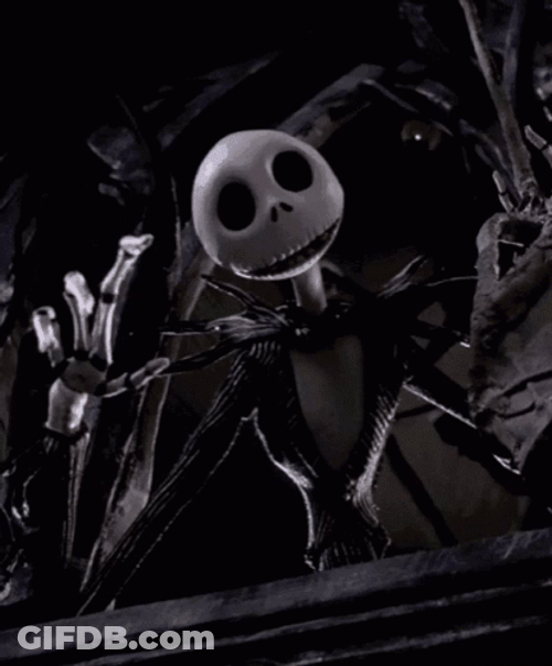 Jack Skellington Halloween Hello Hand Wave GIF