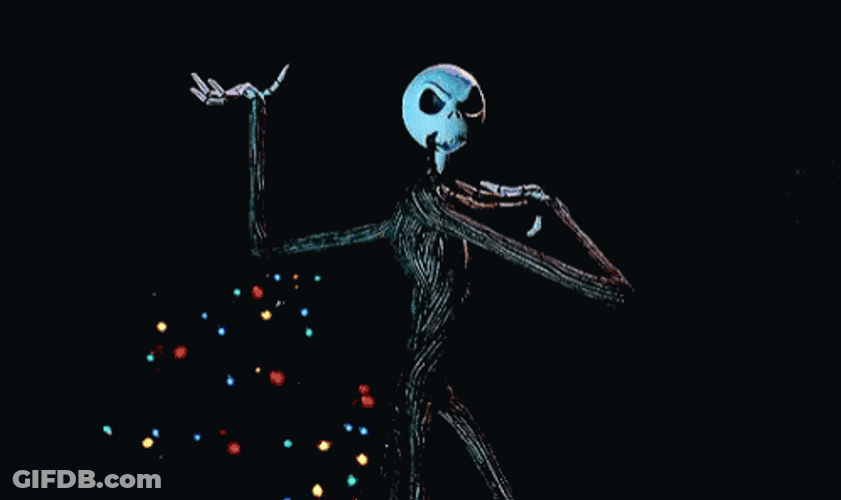 Jack Skellington Halloween Scare Smile GIF