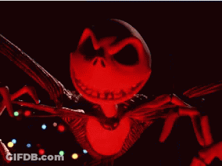 Jack Skellington Lit Up Red GIF