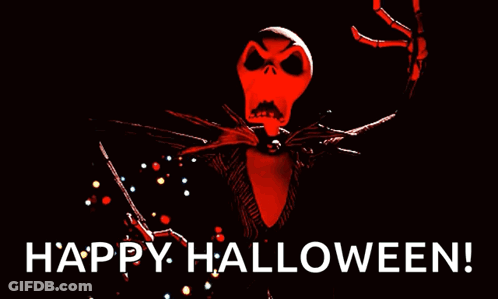 Jack Skellington Nightmare Before Christmas Happy Halloween GIF