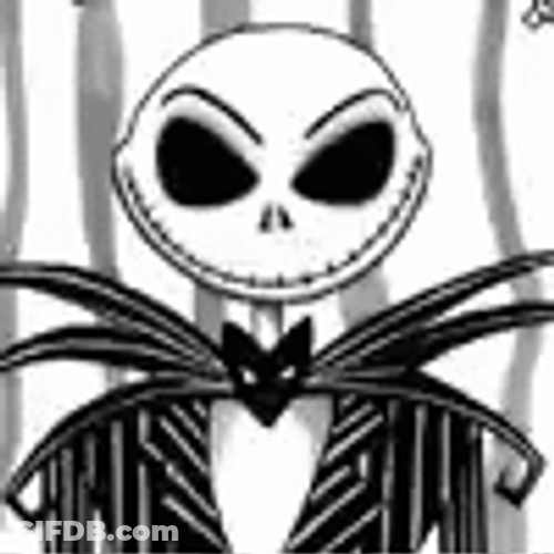 Jack Skellington Skeleton Black And White GIF