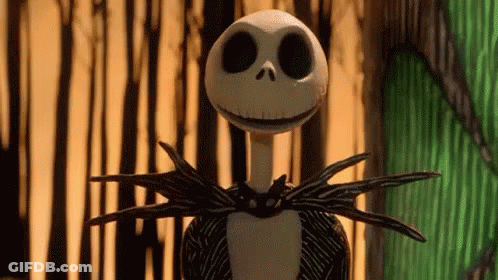 Jack Skellington Standing In Forest GIF