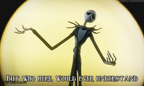 Jack Skellington Yellow Light Saying But Who Here GIF