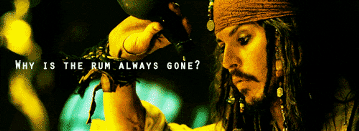 Jack Sparrow Johnny Depp Rum Gone GIF