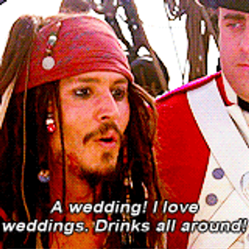 Jack Sparrow Johnny Depp Wedding GIF