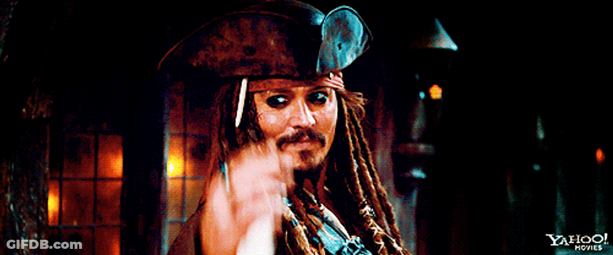 Jack Sparrow Pirate Of The Caribbean Salute GIF