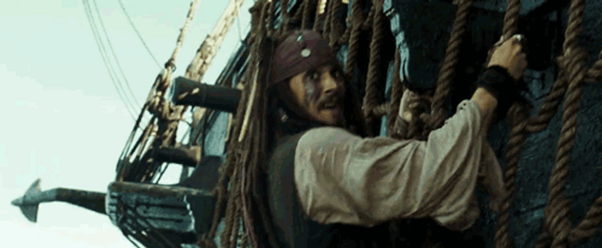 Jack Sparrow Ship Rope GIF