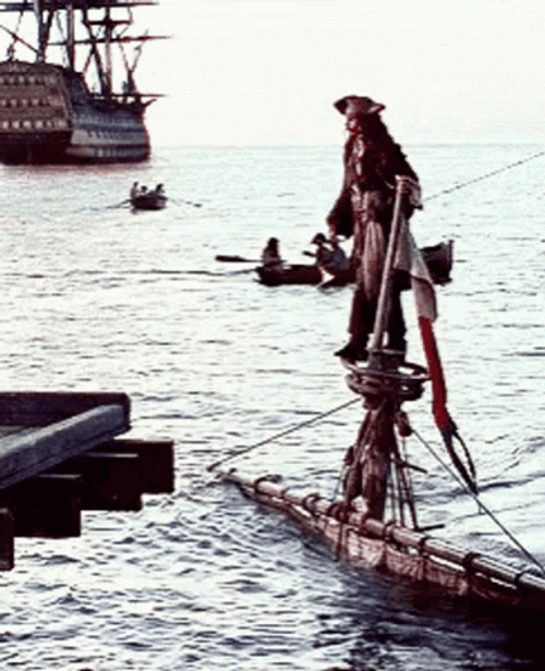 Jack Sparrow Ship Sinking GIF
