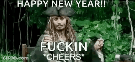 Jack Sparrow Sitting In Chair Holding Champagne And Smoking Cigarette GIF