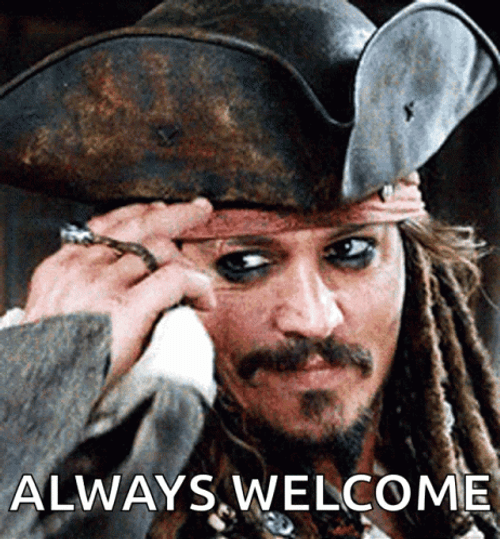 Jack Sparrow Tip Hat Welcome GIF