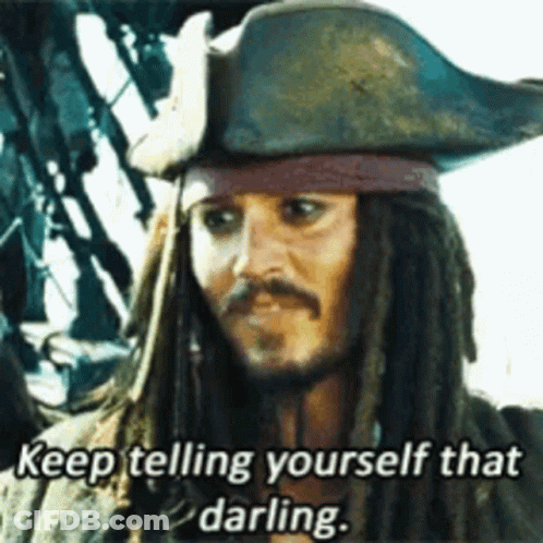Jack Sparrow Wearing Pirate Hat And Dreadlocks GIF