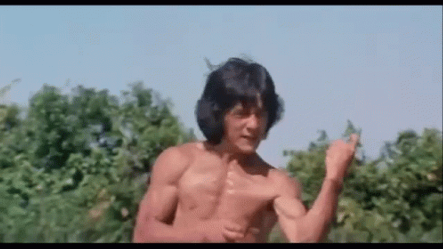 Jackie Chan's Training Bout GIF