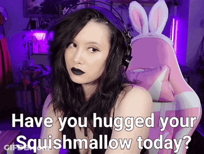 Jackie Goth Girl Squishmallow Hugs GIF