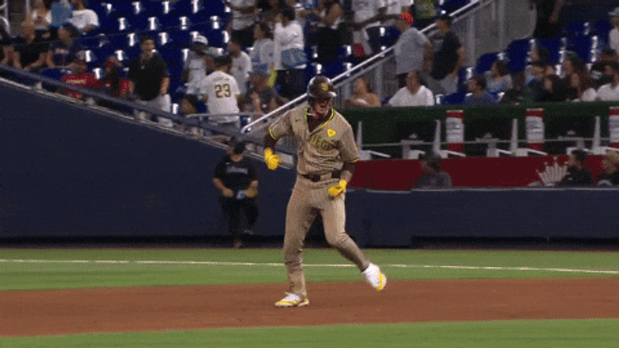 Jackson Merrill Running Fast In Field GIF