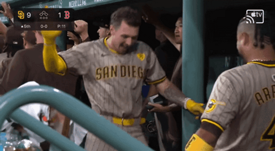 Jackson Merrill Shaking Hips With Arraez GIF