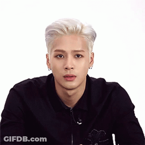 Jackson Wang Blond Smirk GIF