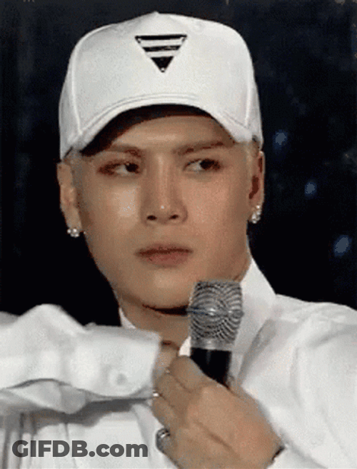 Jackson Wang Finger Heart Surprise GIF