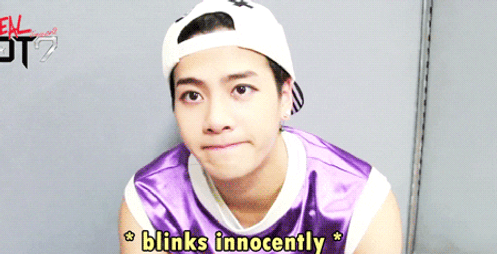 Jackson Wang Innocent Blink GIF