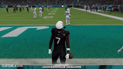 Jacksonville Jaguars Football Player Holding Football GIF