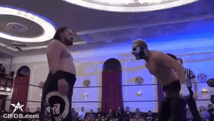 Jacob Fatu Knocking Out Opponent GIF