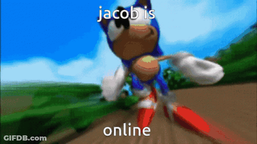 Jacob Is Online Sonic Meme GIF