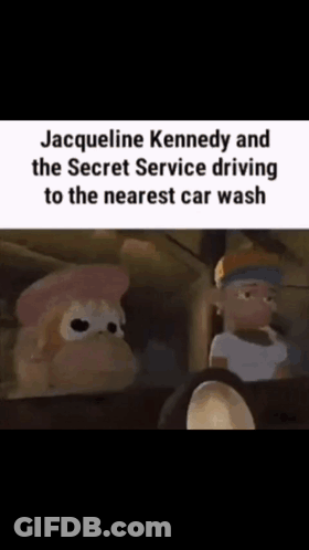 Jacqueline Kennedy Driving To Car Wash GIF