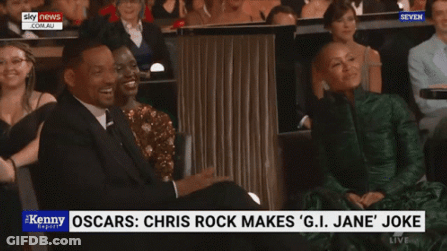 Jada Pinkett Smith And Will Smith At Oscars GIF