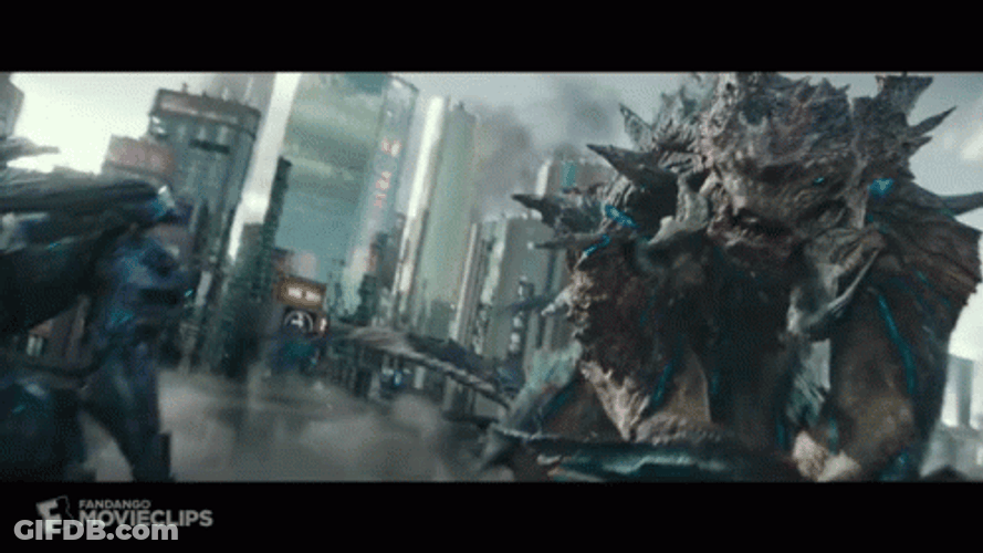Jaegers Falling Down Pacific Rim GIF