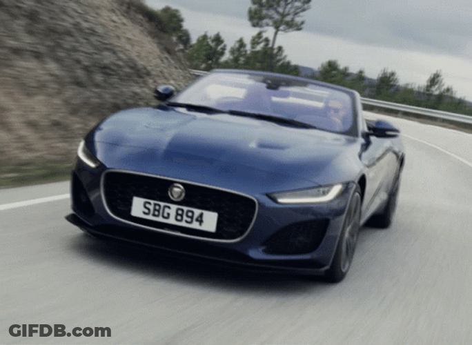 Jaguar Black Car GIF