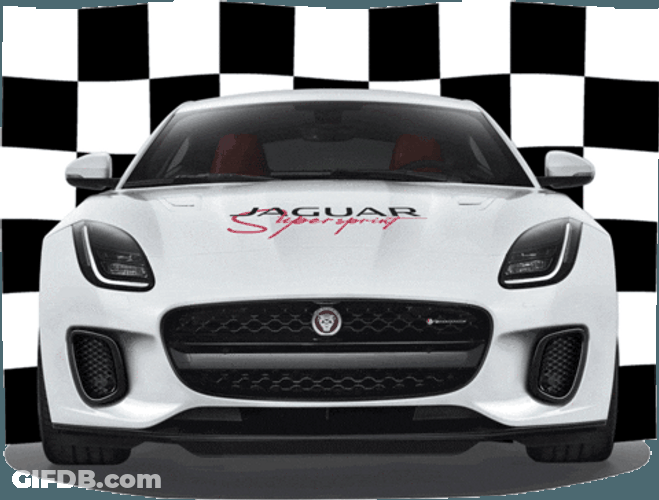 Jaguar Car Blinking Lights GIF
