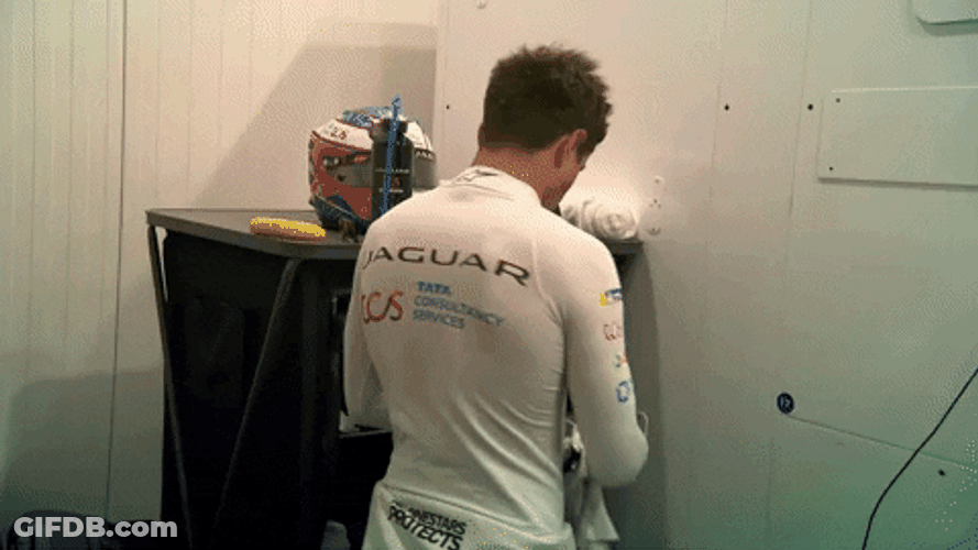 Jaguar Car Racer Scratching Head GIF