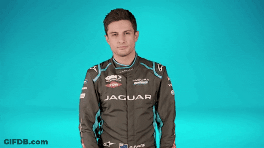 Jaguar Mitch Evans Dropping Blanket GIF