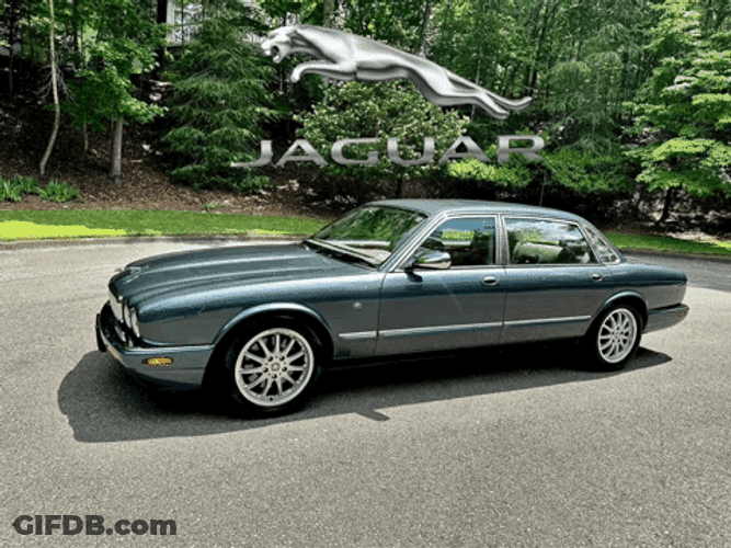 Jaguar Old Car Model GIF