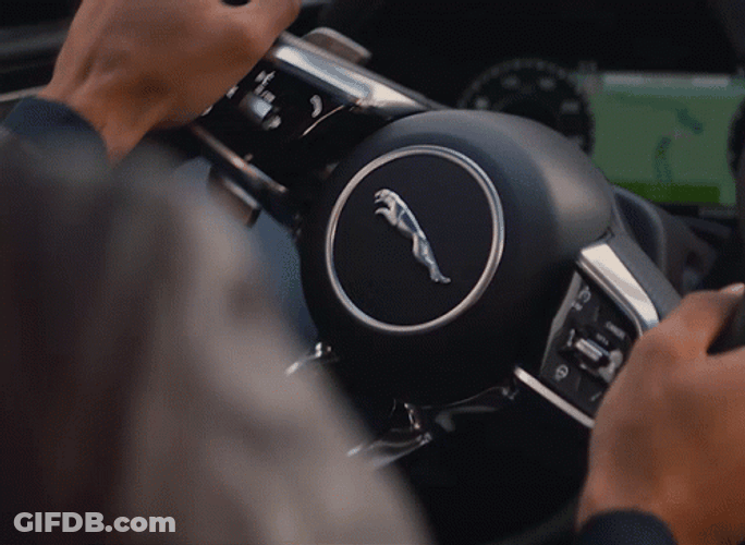 Jaguar Red Car GIF