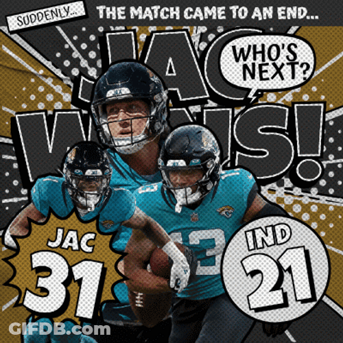 Jaguars Comic Style Game Poster GIF