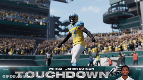 Jahan Dotson Jumping In Air On Field GIF