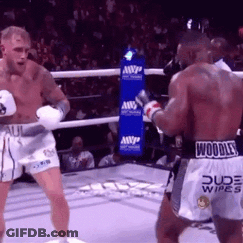 Jake Paul Knocked Enemy Down GIF