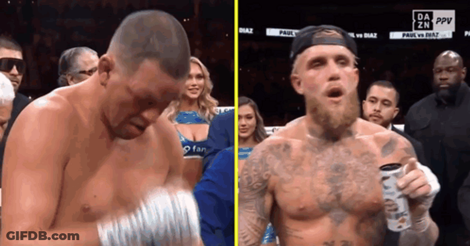 Jake Paul Wins Over Nate Diaz GIF