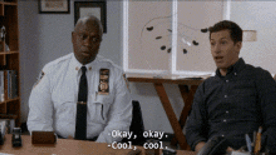 Jake Peralta Cool Cool Cool With Captain Ray GIF