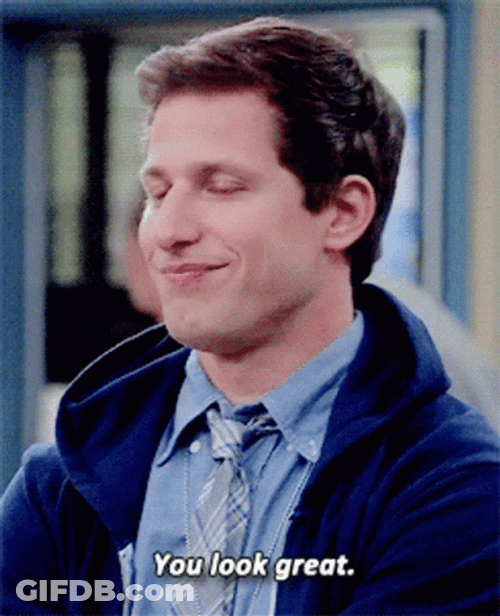 Jake Peralta Looking Good GIF
