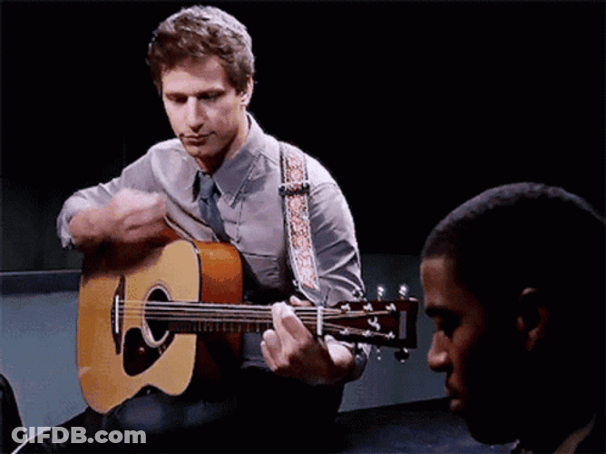 Jake Peralta Playing Guitar Aaah GIF
