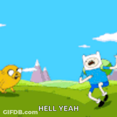 Jake The Dog And Finn Having Fun GIF