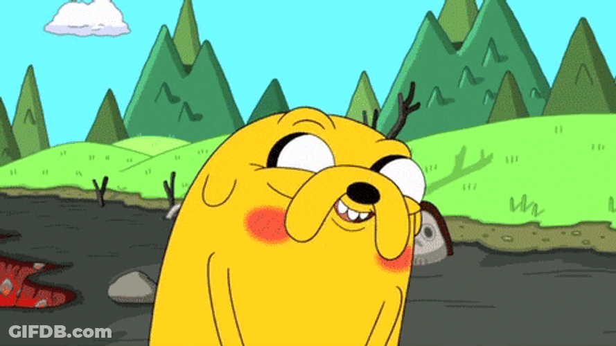 Jake The Dog Blushing GIF
