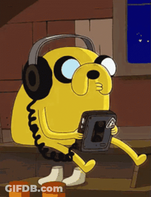 Jake The Dog Listening To Music GIF